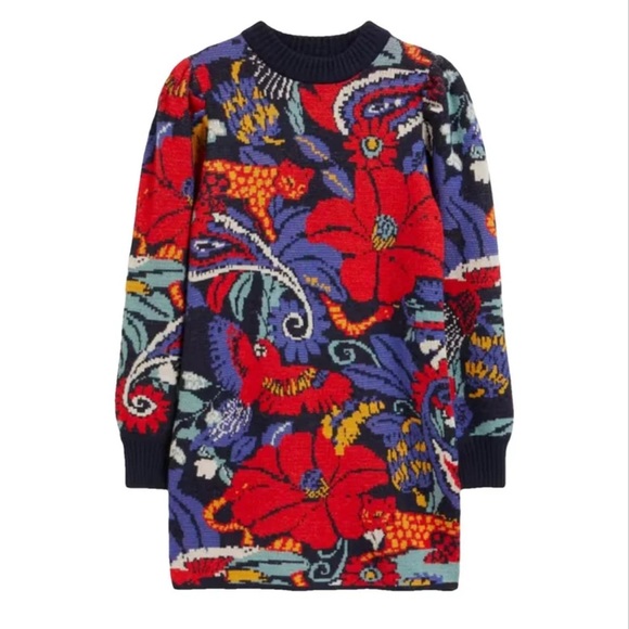 FARM Rio Vintage Forest Sweater Dress - Picture 1 of 5